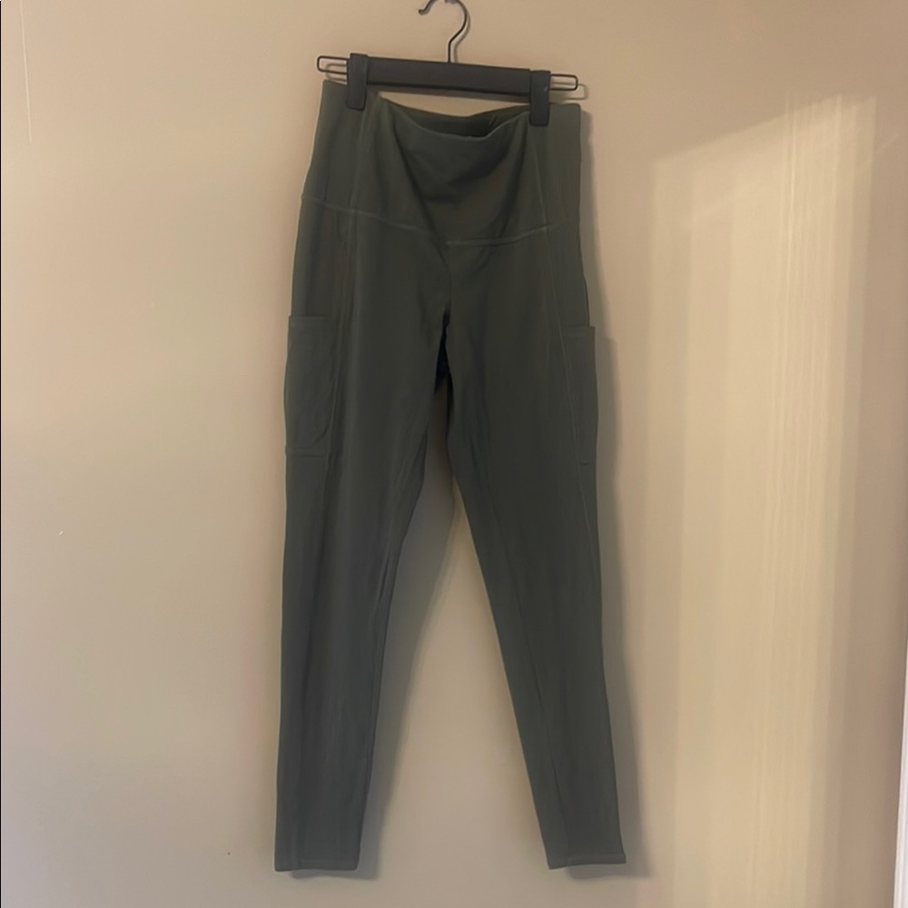 Chico's Zenergy Olive Green Leggings with Soft Stretch Fabric